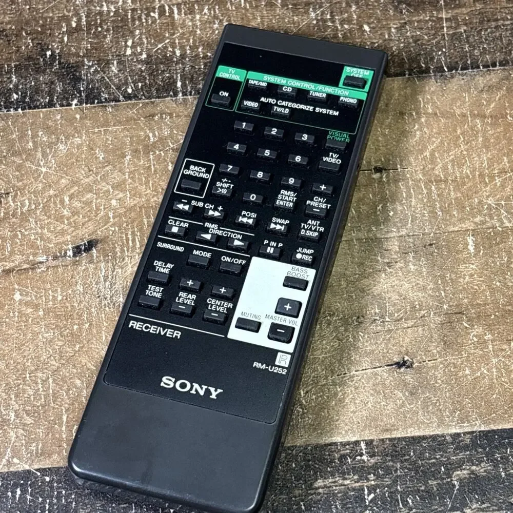 Authentic Sony RM-U252 CD / Tape Deck Player Receiver Remote Control